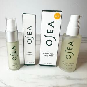 OSEA Lot Ocean Cleanser 18ml + Undaria Algae Body Wash 45ml Travel Sizes Clean